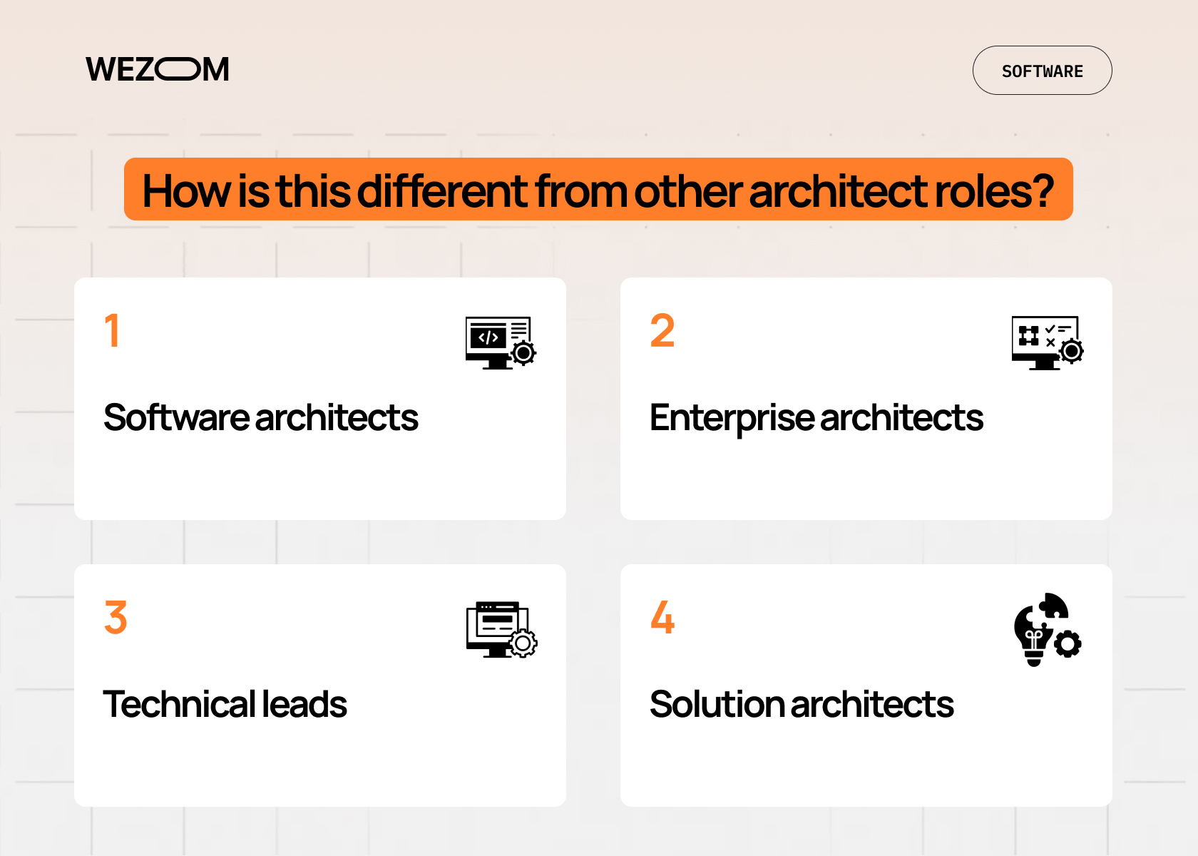 Differences between software architect, enterprise architect, technical lead, and solution architect roles in IT projects Differences between software architect, enterprise architect, technical lead, and solution architect roles in IT projects